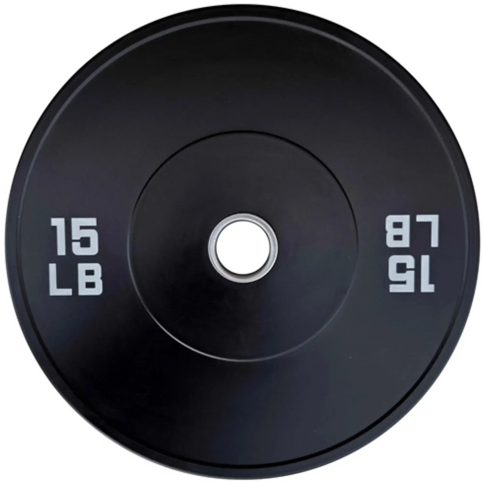 French Fitness Olympic Black Bumper Plate Set 260 lbs - Blank (New) Image 3