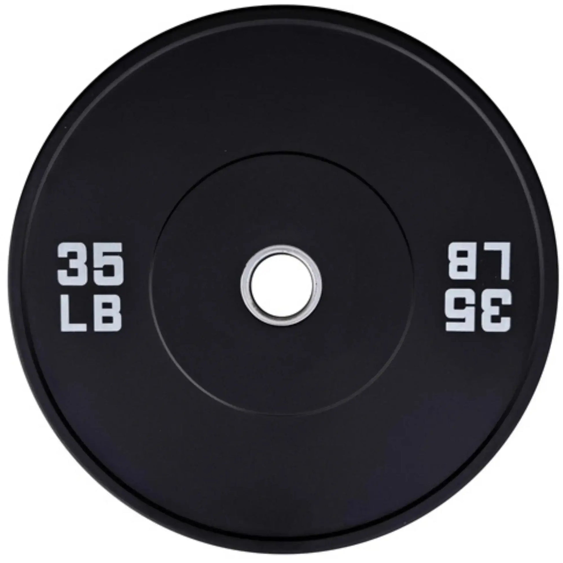 French Fitness Olympic Black Bumper Plate Set 260 lbs - Blank (New) Image 5