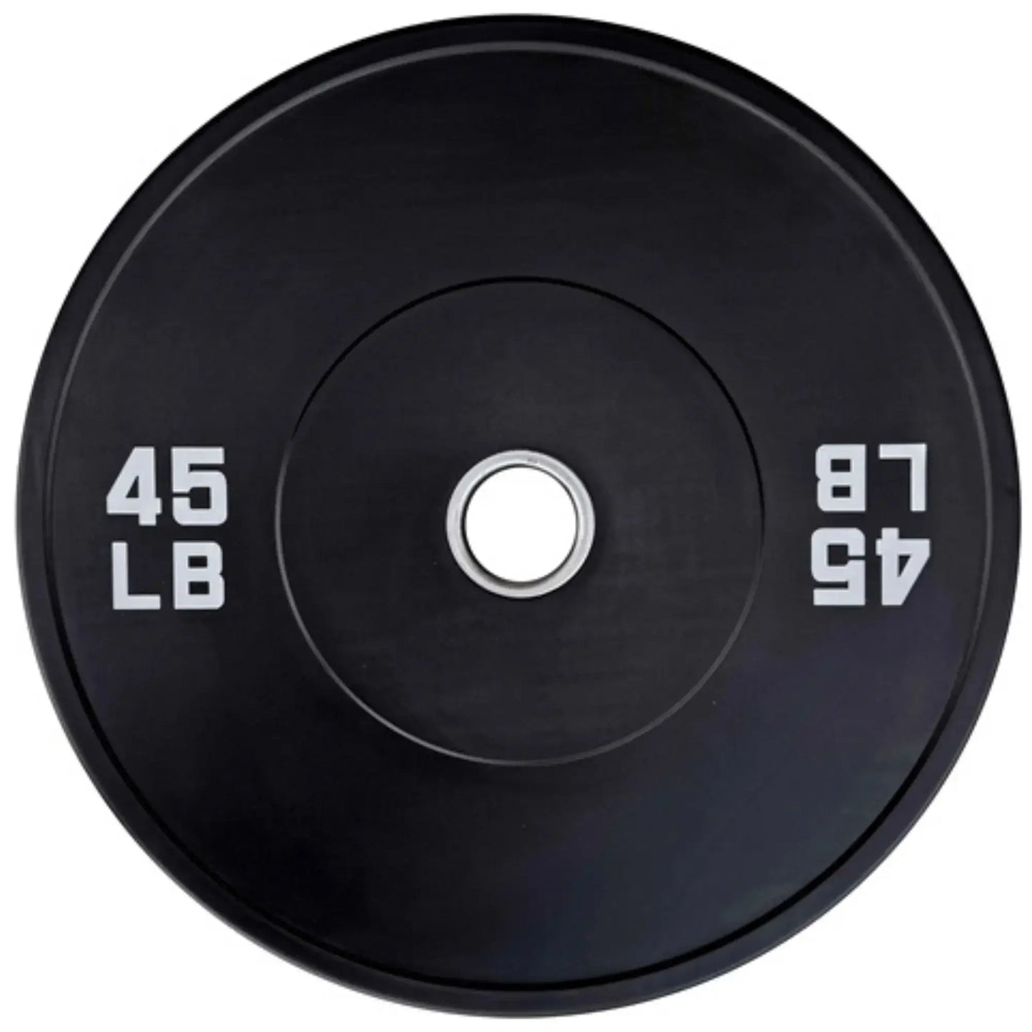 French Fitness Olympic Black Bumper Plate Set 260 lbs - Blank (New) Image 6