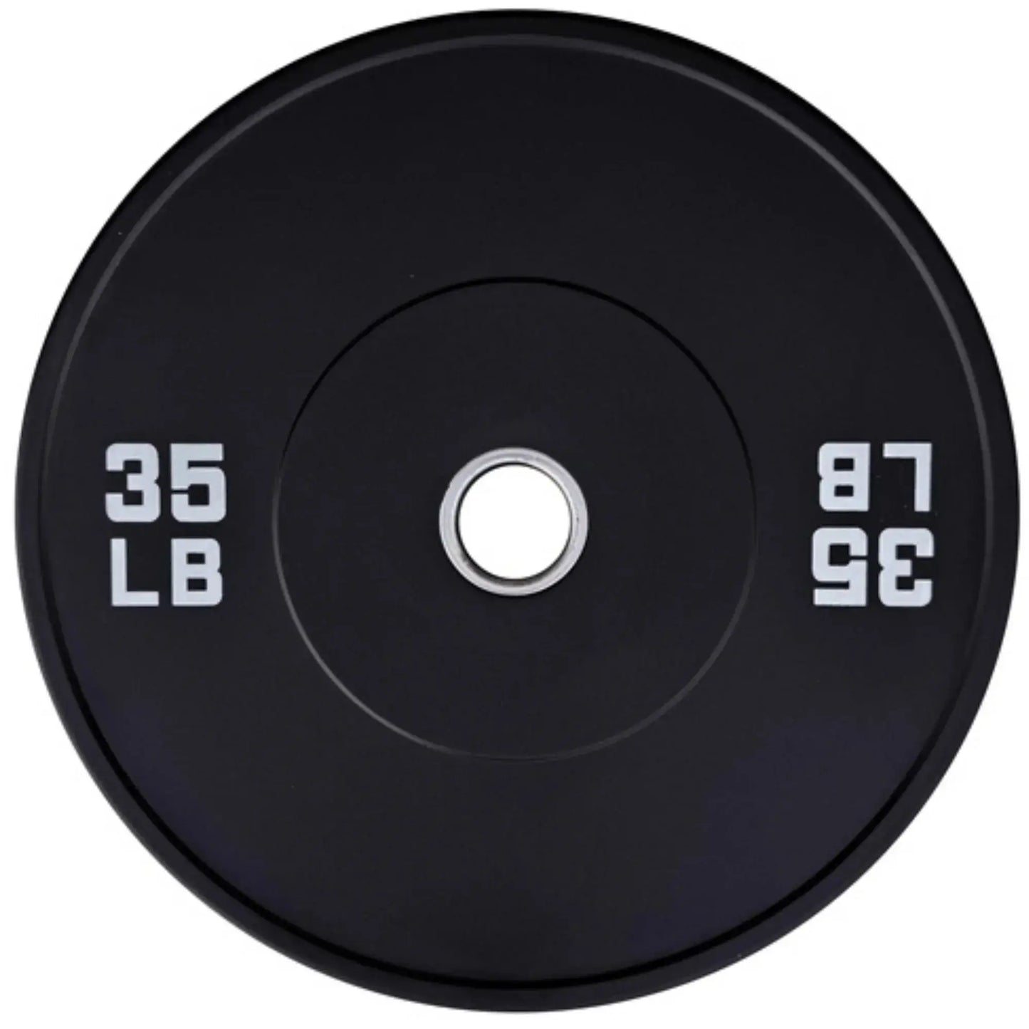 French Fitness Olympic Black Bumper Plate Set 340 lbs - Blank (New) Image 4