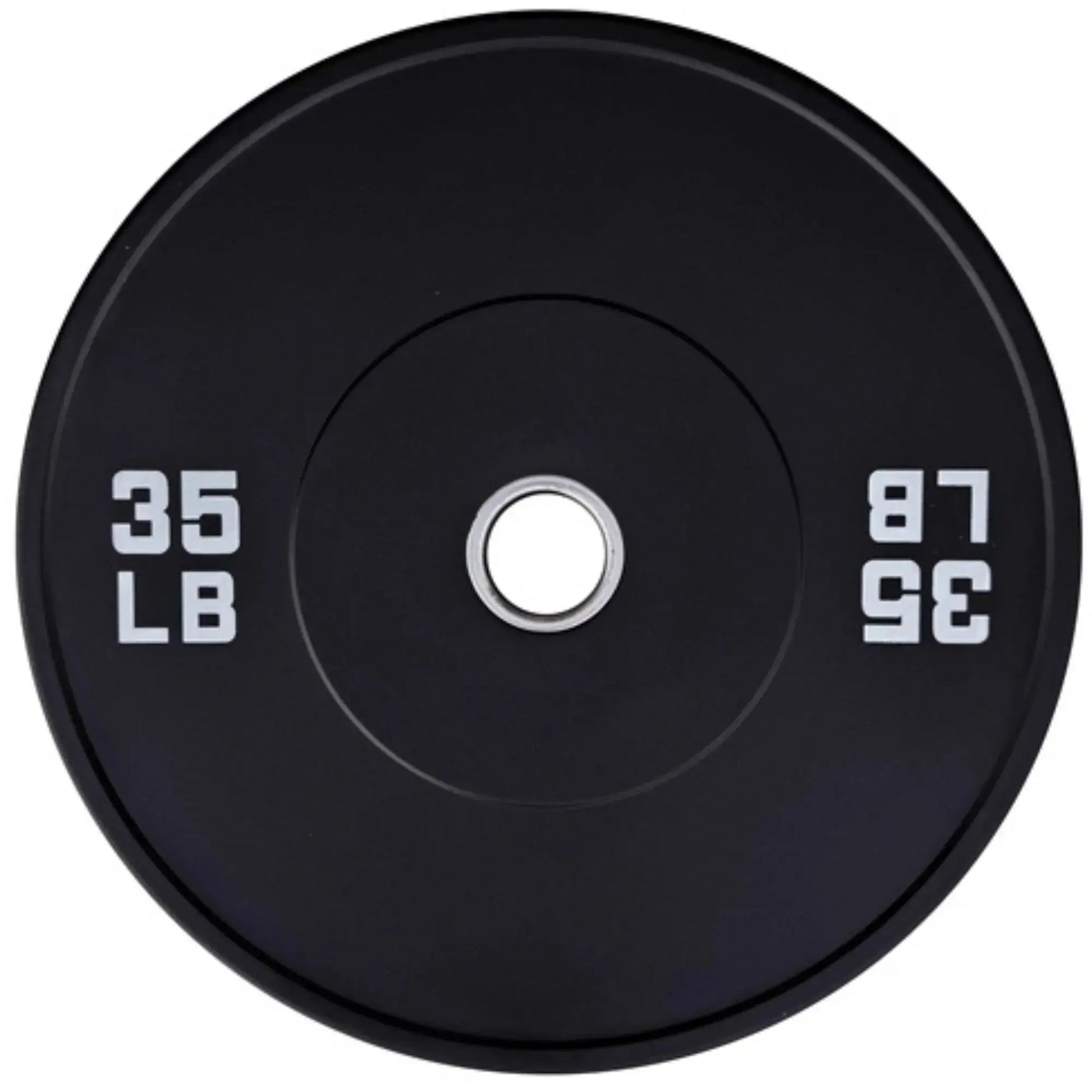 French Fitness Olympic Black Bumper Plate Set 340 lbs - Blank (New) Image 4