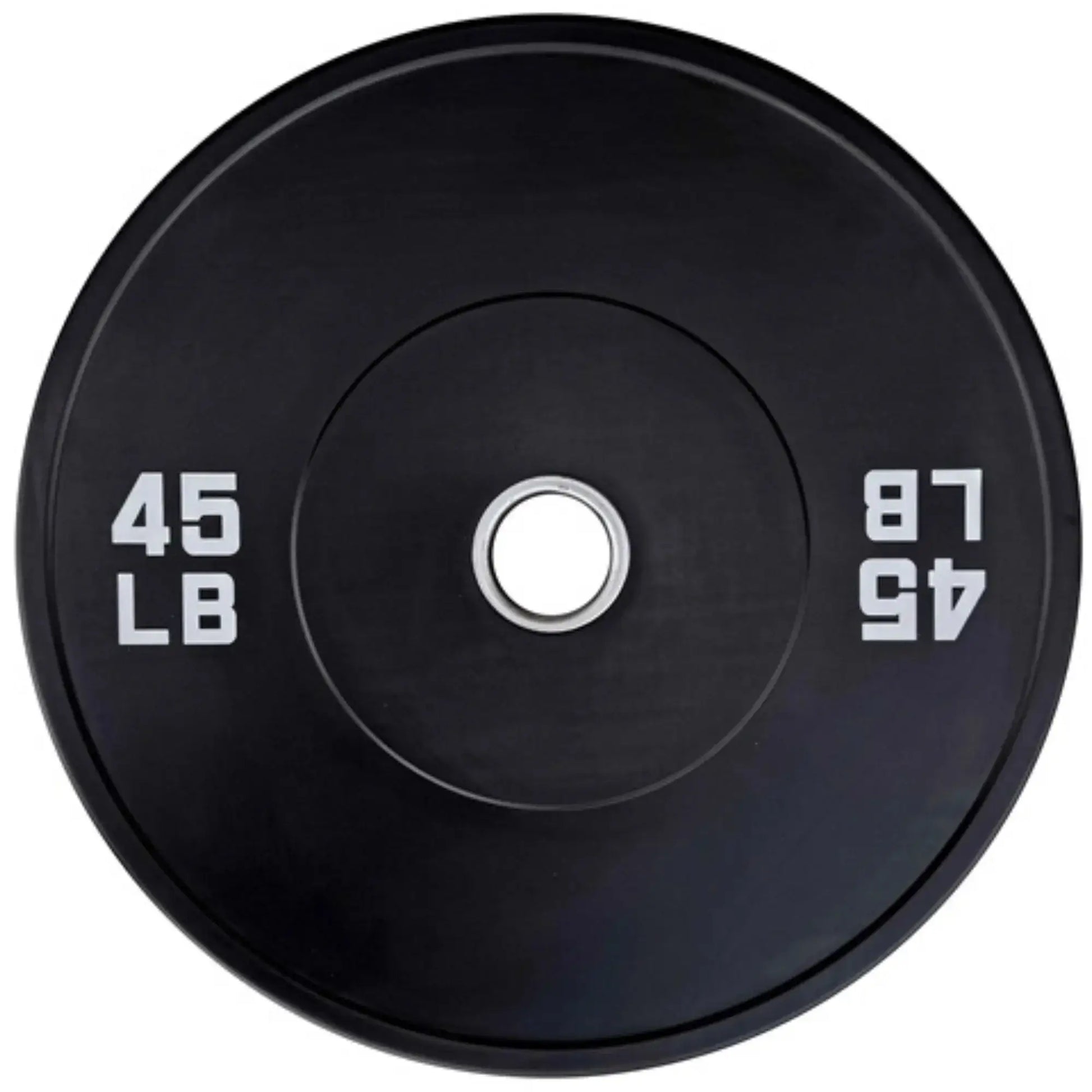 French Fitness Olympic Black Bumper Plate Set 340 lbs - Blank (New) Image 5
