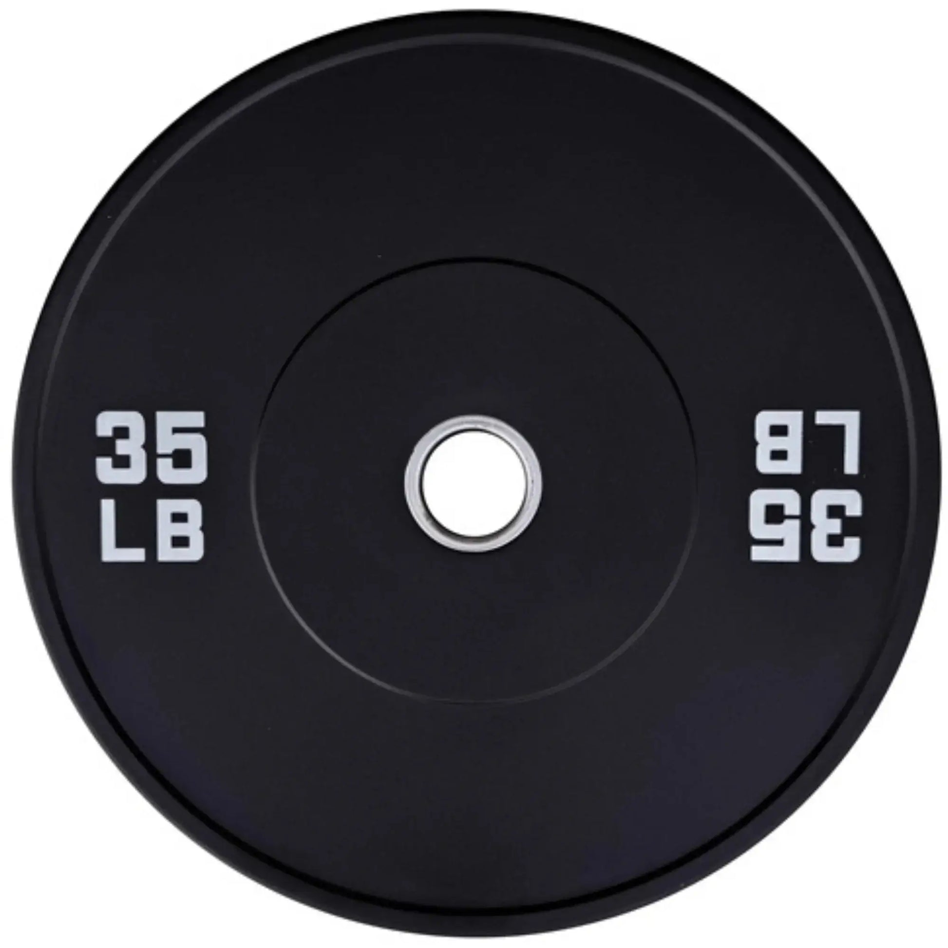 French Fitness Olympic Black Bumper Plate Set 370 lbs - Blank (New) Image 5