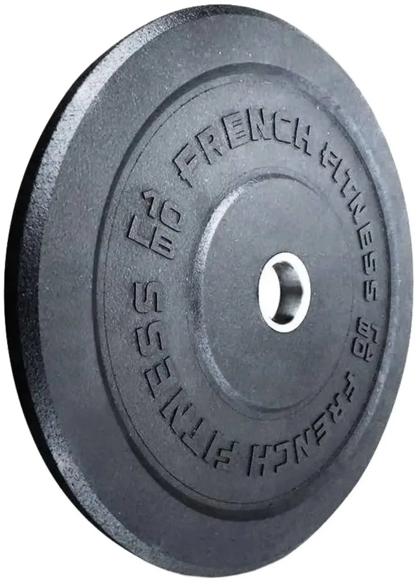 French Fitness Olympic Bumper Plates Set w/7 ft Olympic Bar 515 lbs - Crumb Rubber (New) Image 4