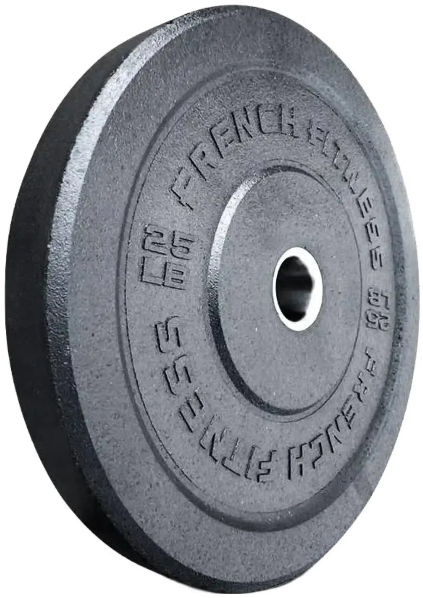 French Fitness Olympic Bumper Plates Set w/7 ft Olympic Bar 515 lbs - Crumb Rubber (New) Image 5