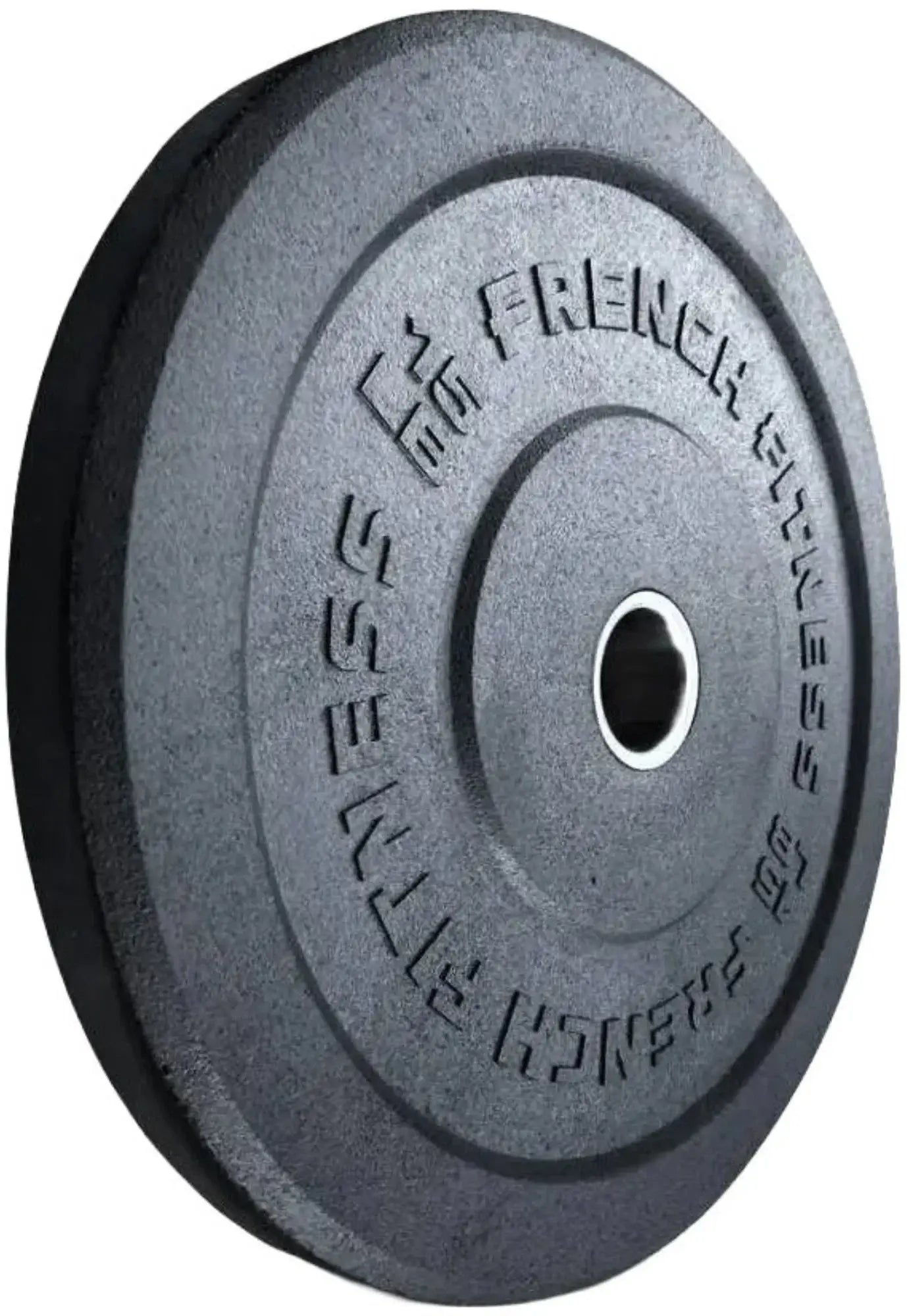 French Fitness Olympic Bumper Plates Set w/7 ft Olympic Bar 515 lbs - Crumb Rubber (New) Image 6