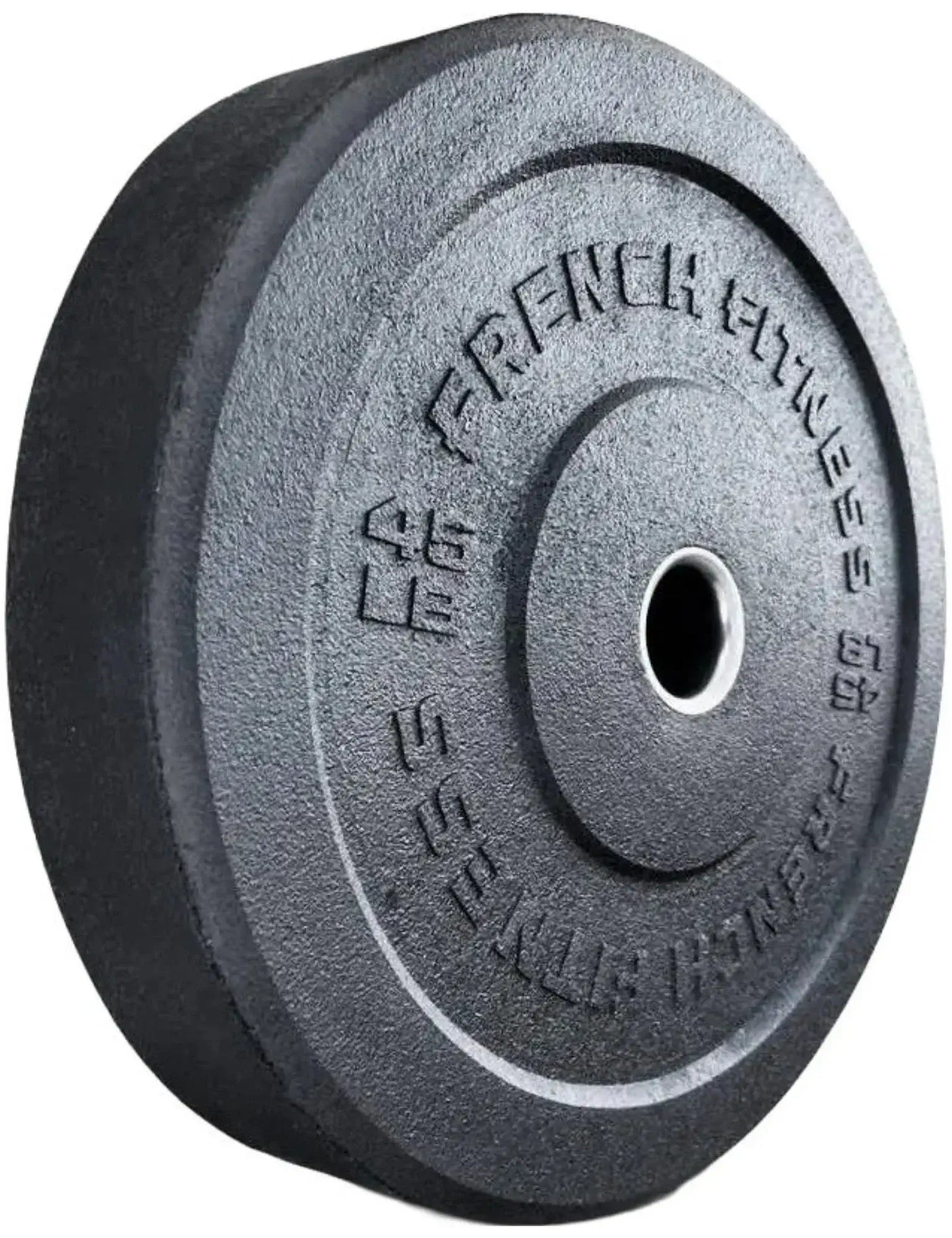 French Fitness Olympic Bumper Plates Set w/7 ft Olympic Bar 515 lbs - Crumb Rubber (New) Image 7