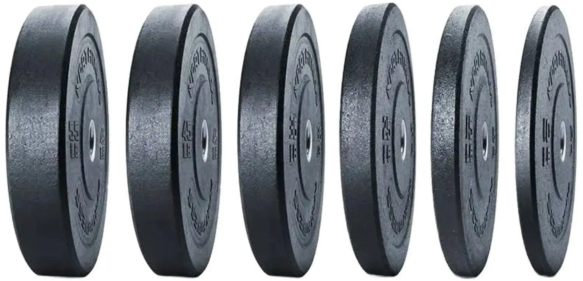 French Fitness Olympic Bumper Plates Set w/7 ft Olympic Bar 515 lbs - Crumb Rubber (New) Image 8