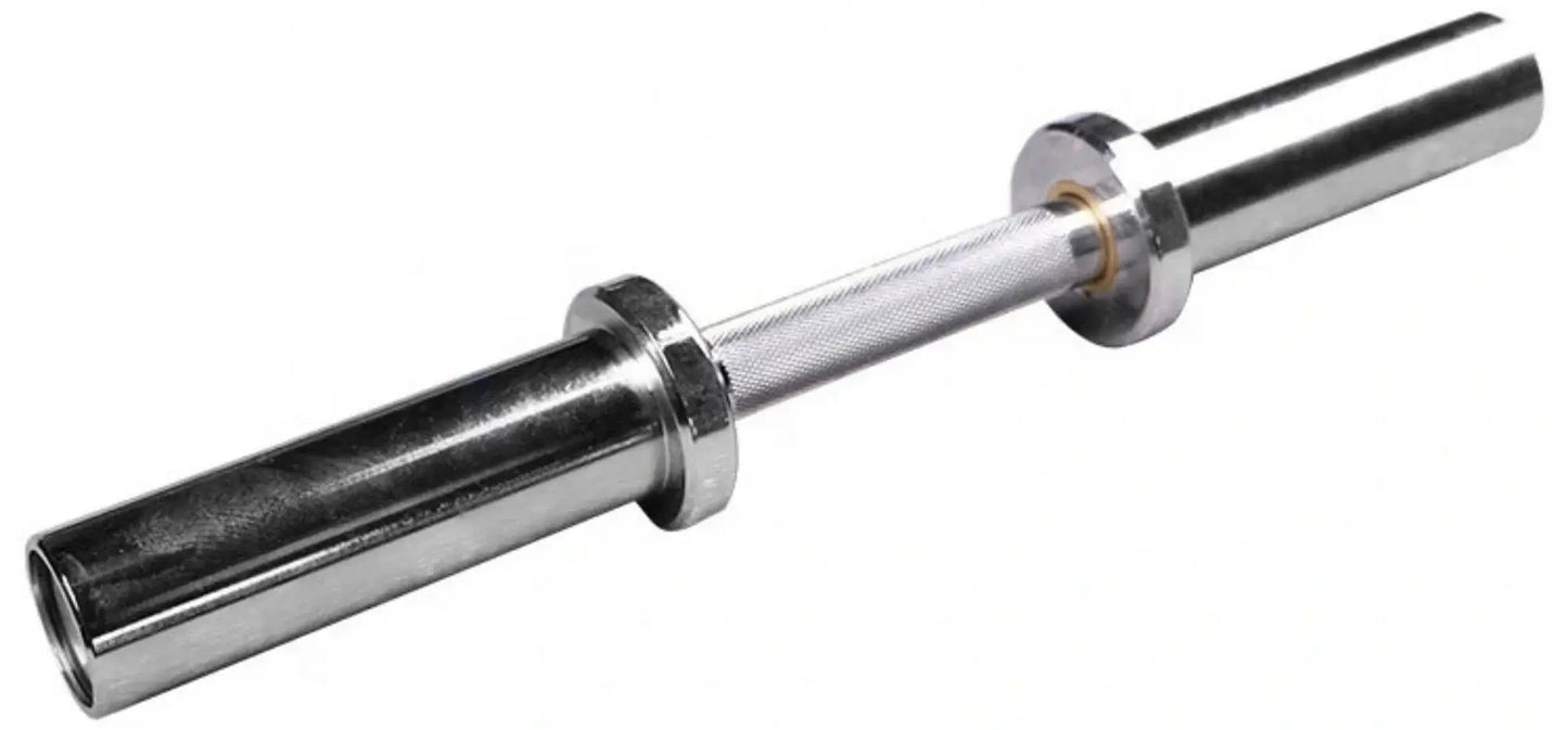 French Fitness - 2" Olympic Chrome Dumbbell Handles - Set of 2 (New) - Angled View