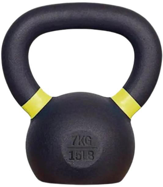 French Fitness - Cast Iron Kettlebell 15 lbs (New) - Front View