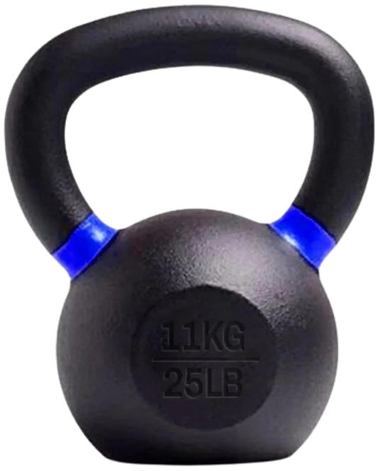 French Fitness - Cast Iron Kettlebell 25 lbs (New) - Front View
