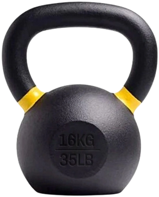 French Fitness - Cast Iron Kettlebell 35 lbs (New) - Front View