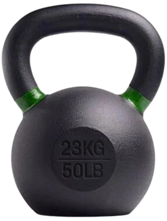 French Fitness - Cast Iron Kettlebell 50 lbs (New) - Front View