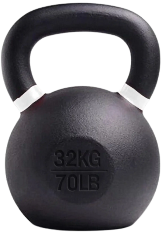 French Fitness - Cast Iron Kettlebell 70 lbs (New) - Front View