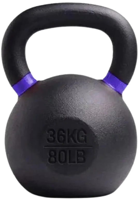 French Fitness - Cast Iron Kettlebell 80 lbs (New) - Front View