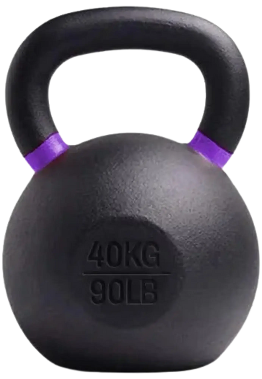 French Fitness - Cast Iron Kettlebell 90 lbs (New) - Front View
