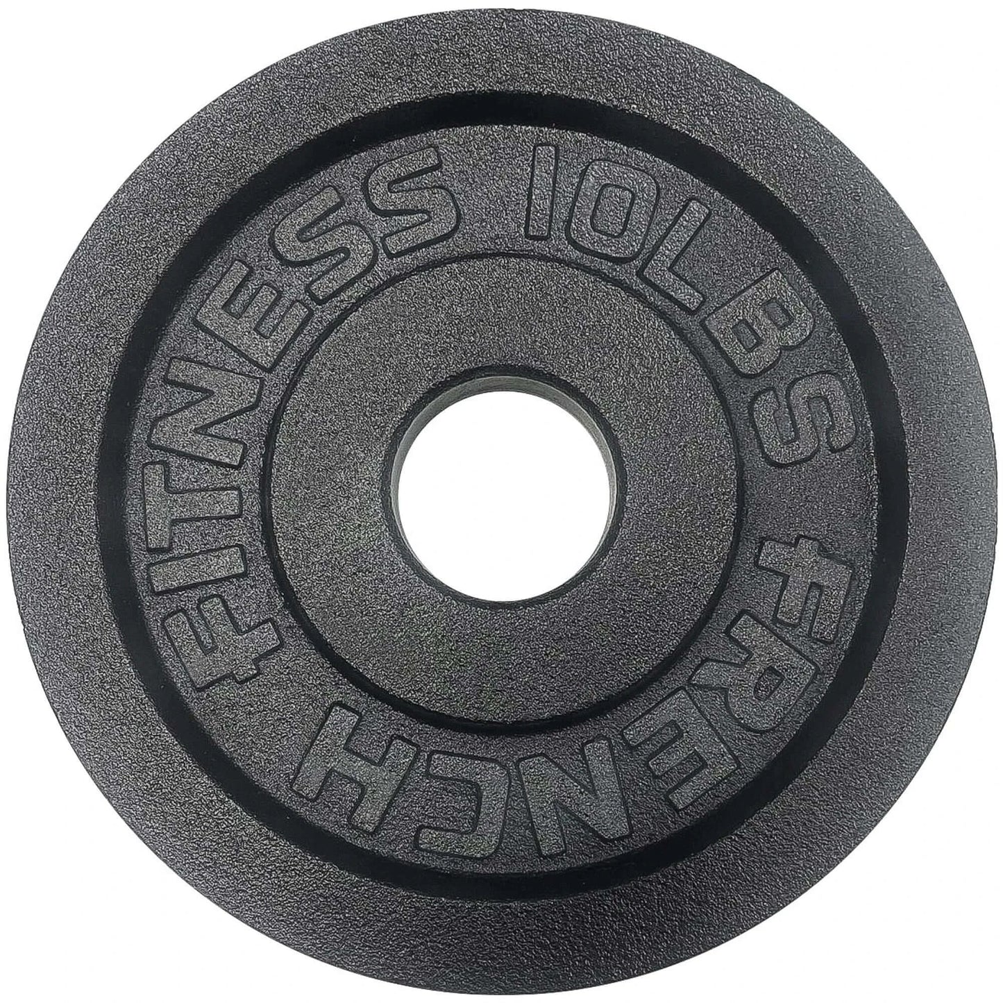 French Fitness - Cast Iron Olympic Weight Plate V1 10 lbs (New) - Side View