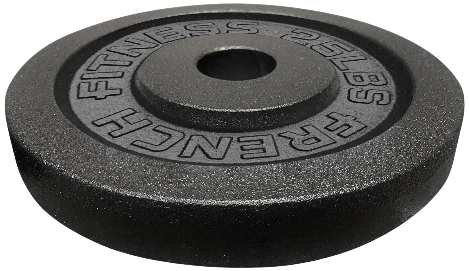 French Fitness - Cast Iron Olympic Weight Plate V1 25 lbs (New) - Front View