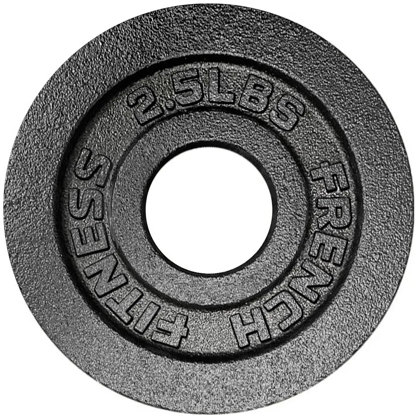 French Fitness - Cast Iron Olympic Weight Plate V1 2.5 lbs (New) - Side View