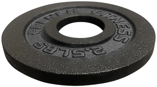 French Fitness - Cast Iron Olympic Weight Plate V1 2.5 lbs (New) - Front View