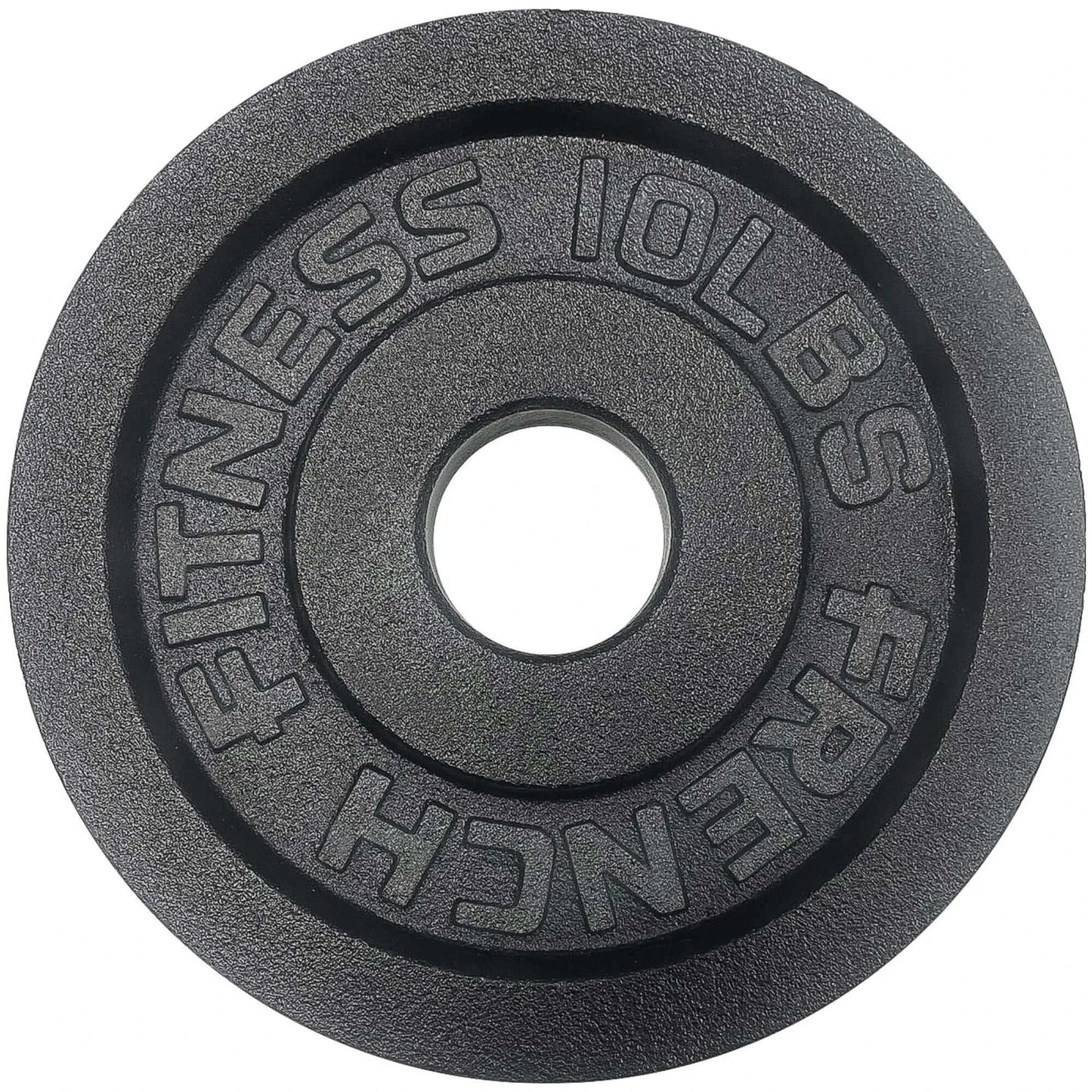 French Fitness - Cast Iron Olympic Weight Plate V1 Set 350 lbs (New) - Side View