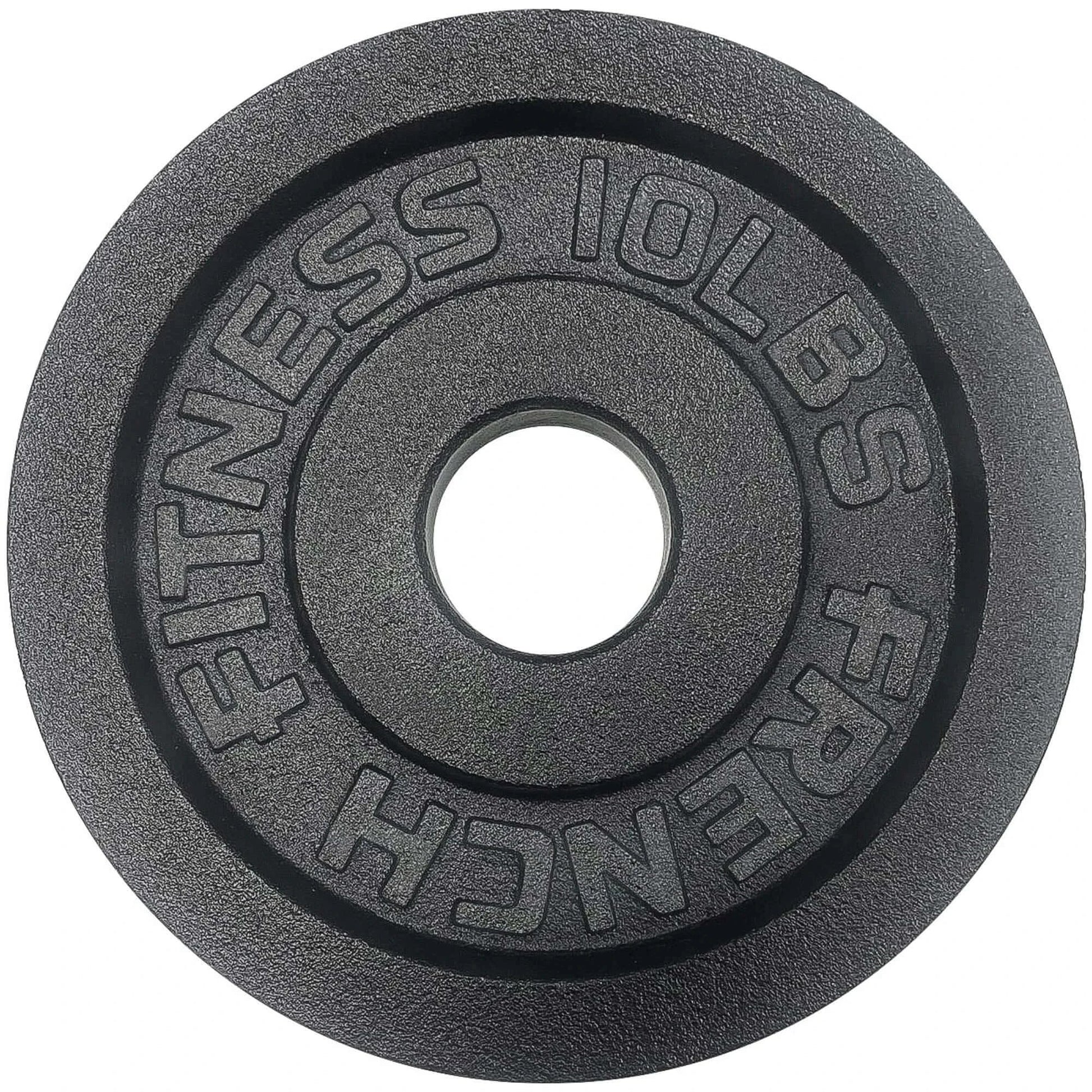 French Fitness - Cast Iron Olympic Weight Plate V1 Set 350 lbs (New) - Side View