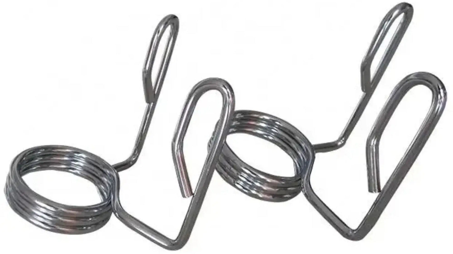 French Fitness - Cast Iron Olympic Weight Plate V1 Set w/7 ft Olympic Bar 395 lbs (New) - Side View