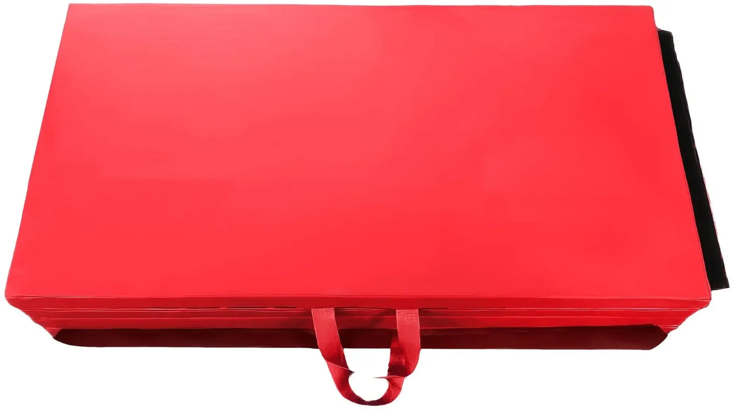 French Fitness - 8' x 6' x 2" Crash Mats - 3-Fold 4-Section Folding Gymnastics Mat (New) - Side View