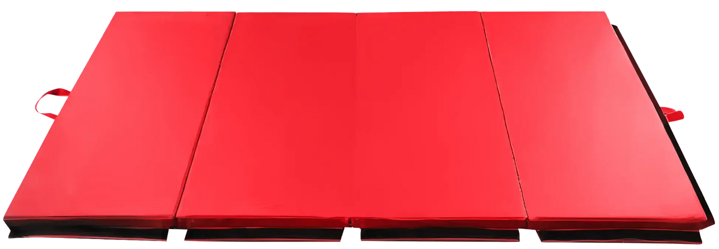 French Fitness - 8' x 6' x 2" Crash Mats - 3-Fold 4-Section Folding Gymnastics Mat (New) - Front View