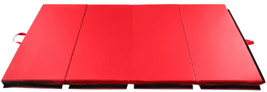 French Fitness - 8' x 6' x 2" Crash Mats - 3-Fold 4-Section Folding Gymnastics Mat (New) - Front View