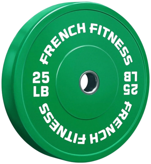 French Fitness Olympic Colored Bumper Plate 25 lbs (New) Image