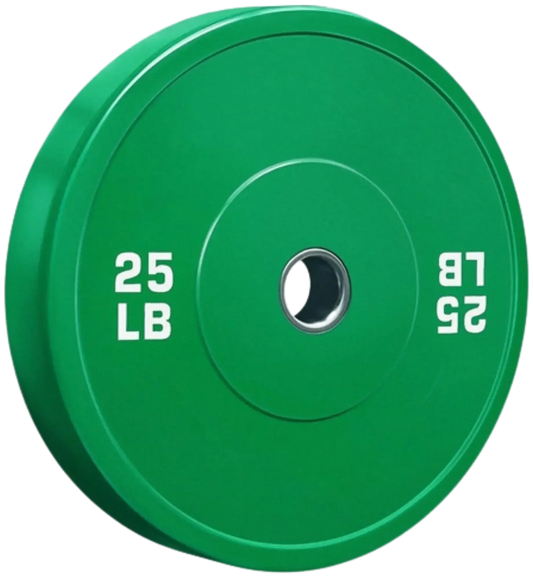 French Fitness Olympic Colored Bumper Plate 25 lbs - Blank (New) Image