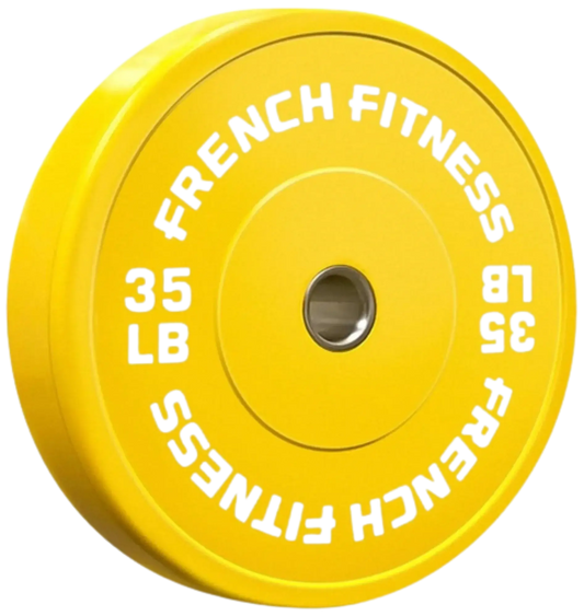 French Fitness Olympic Colored Bumper Plate 35 lbs (New) Image