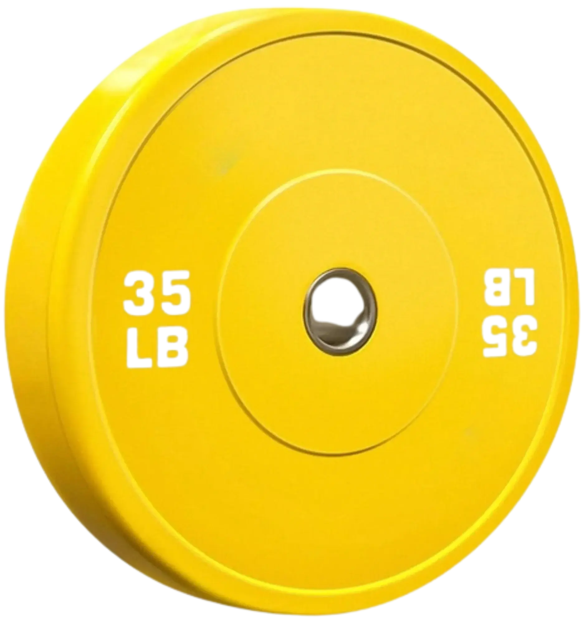 French Fitness Olympic Colored Bumper Plate 35 lbs - Blank (New) Image