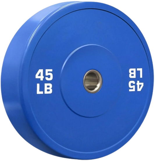 French Fitness Olympic Colored Bumper Plate 45 lbs - Blank (New) Image