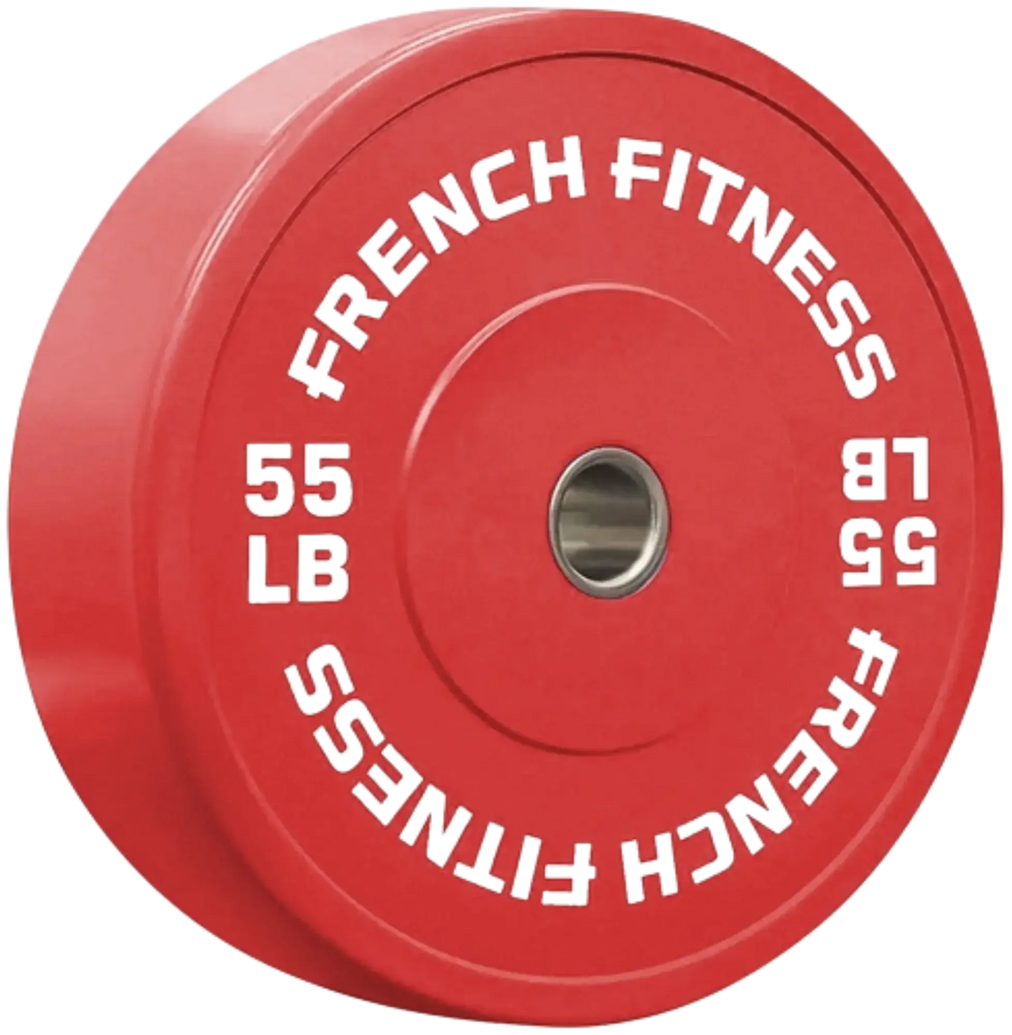 French Fitness Olympic Colored Bumper Plate 55 lbs (New) Image