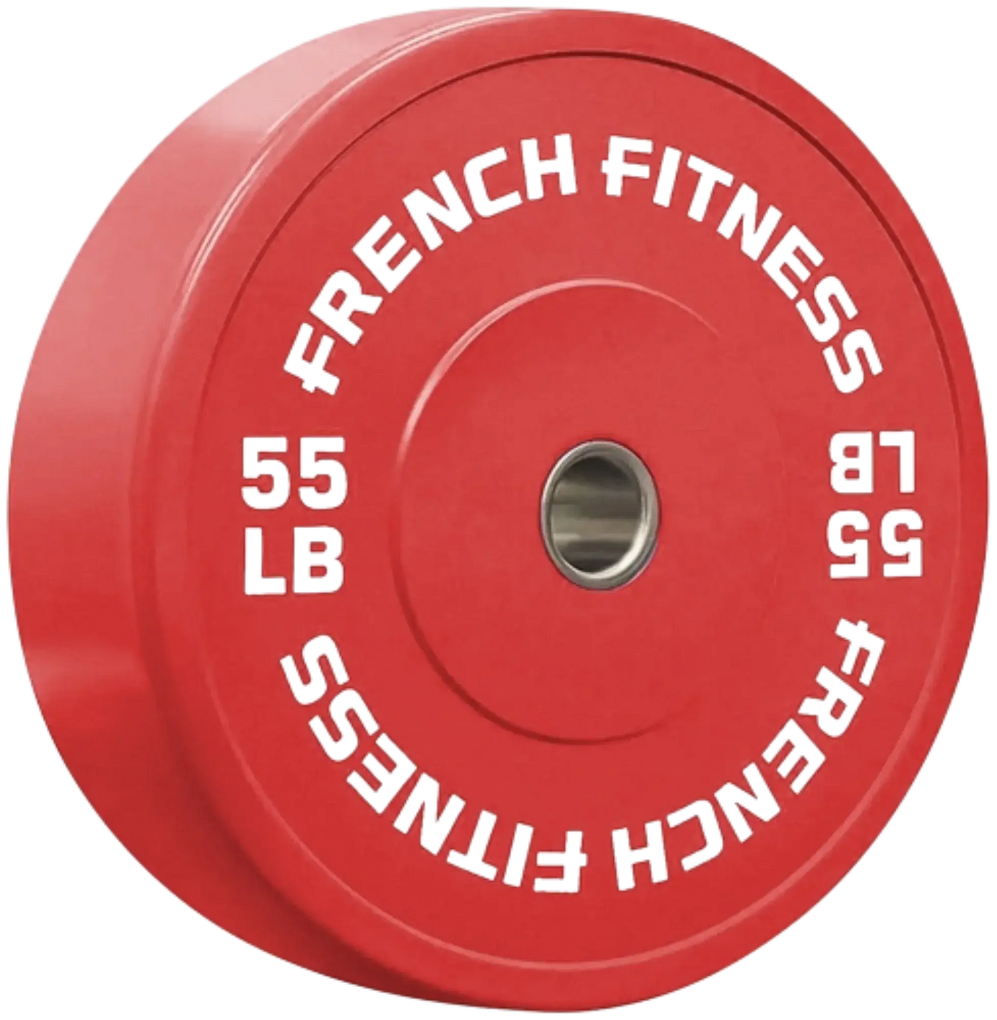 French Fitness Olympic Colored Bumper Plate 55 lbs (New) Image