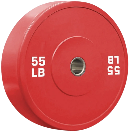 French Fitness Olympic Colored Bumper Plate 55 lbs - Blank (New) Image