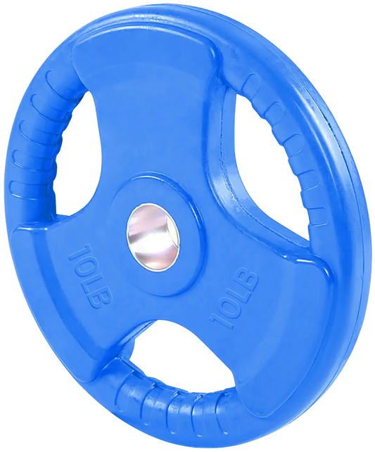 French Fitness Colored Rubber Grip Olympic Plate 10 lbs (New) Image
