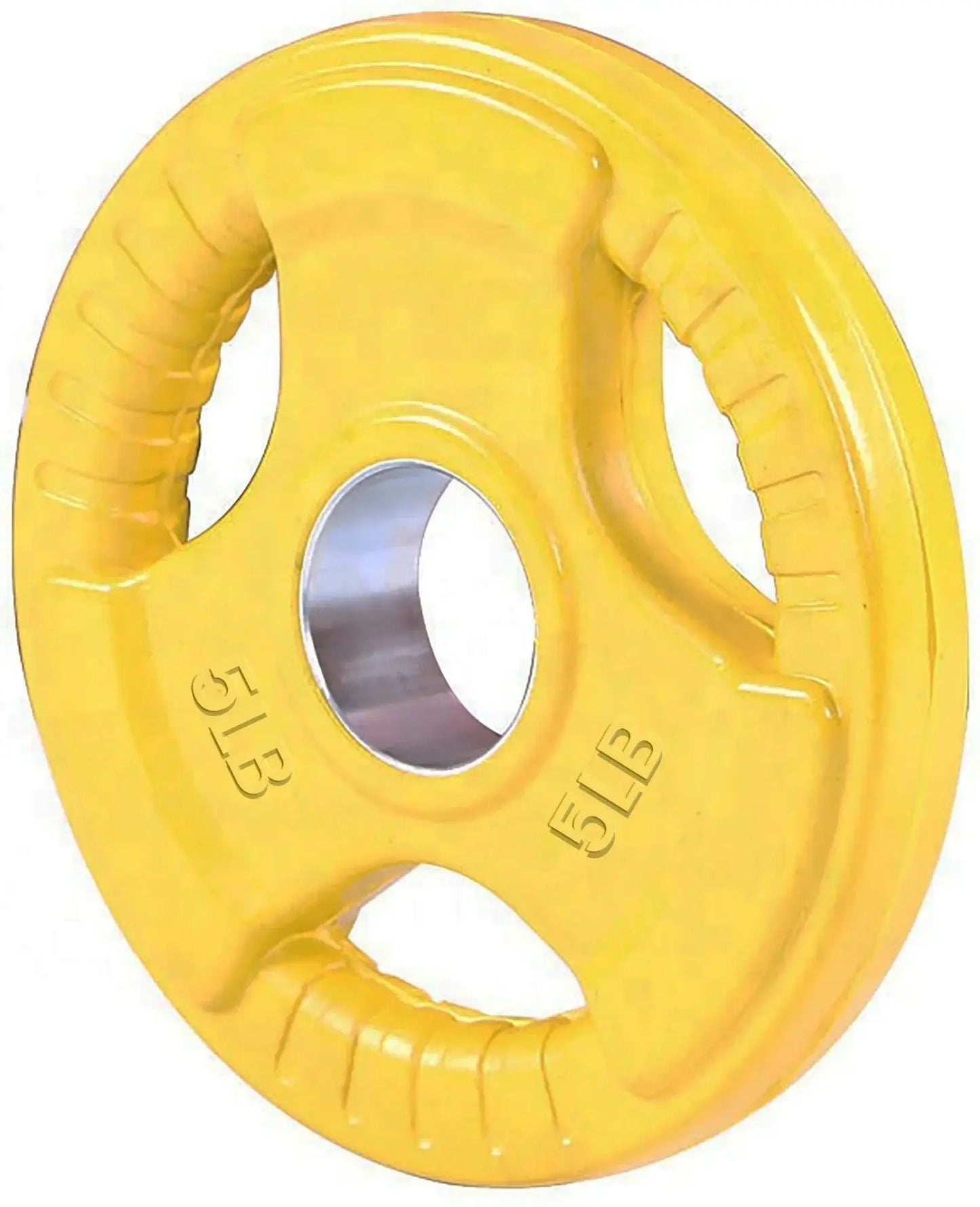 French Fitness Colored Rubber Grip Olympic Plate Set 100 lbs (New) Image 3