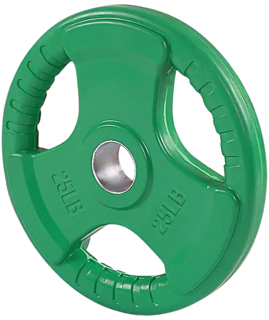 French Fitness Colored Rubber Grip Olympic Plate 25 lbs (New) Image