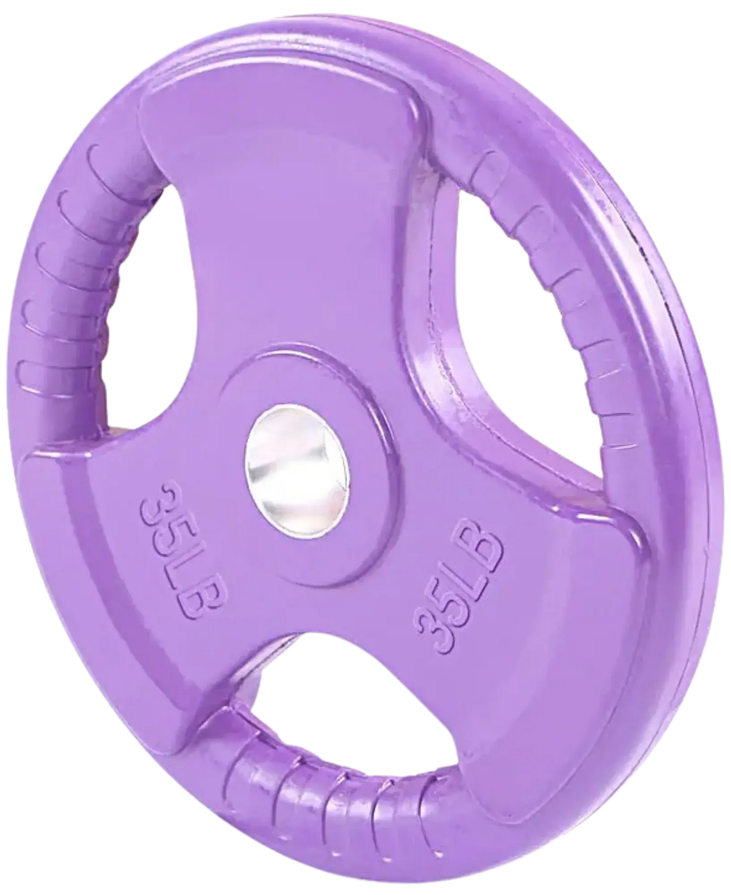 French Fitness Colored Rubber Grip Olympic Plate 35 lbs (New) Image