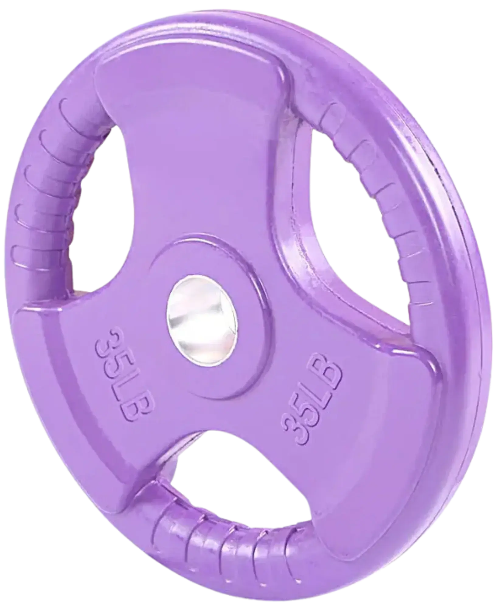 French Fitness Colored Rubber Grip Olympic Plate 35 lbs (New) Image