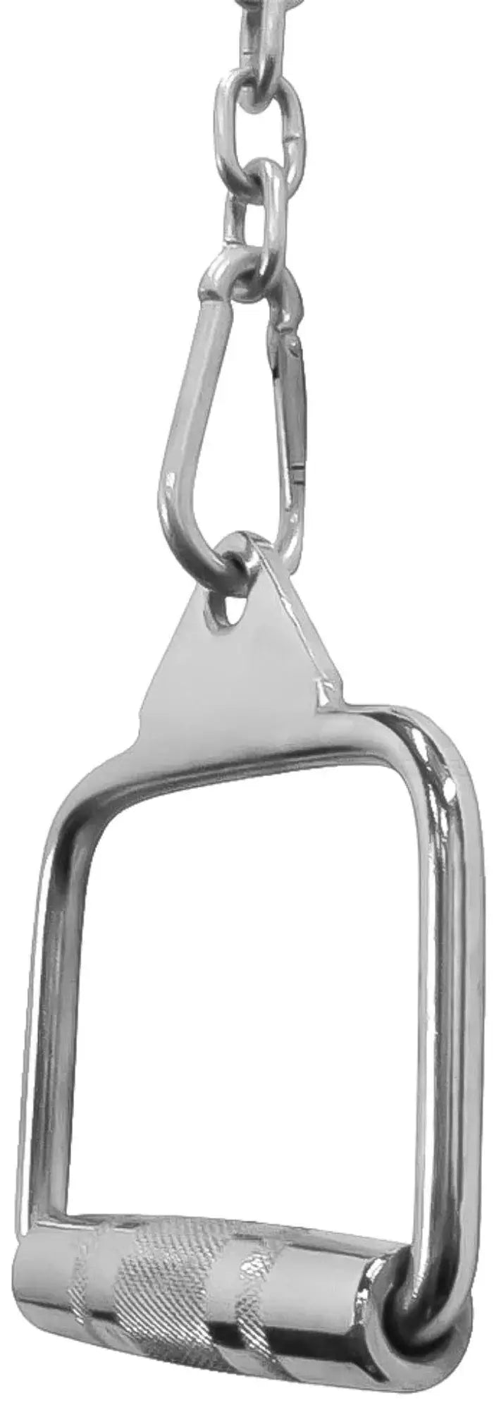 French Fitness - Chrome CSH40 Revolving Stirrup Handle (New) - Angled View