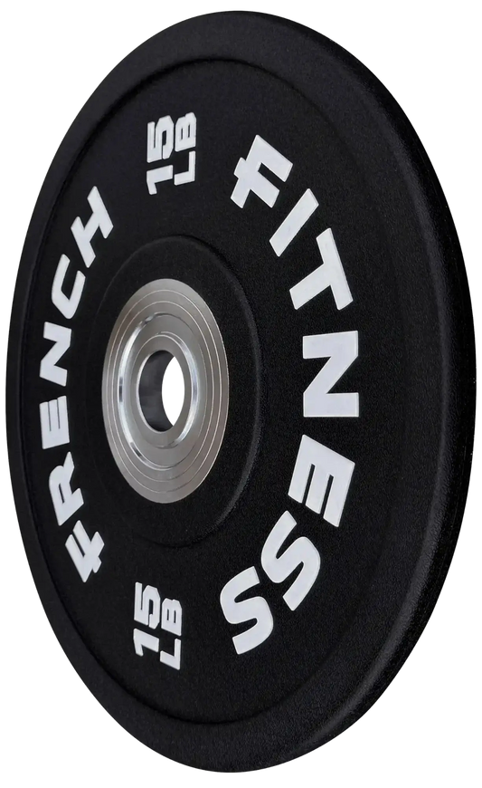 French Fitness Competition Urethane Bumper Plate 15 lb Black (New) Image