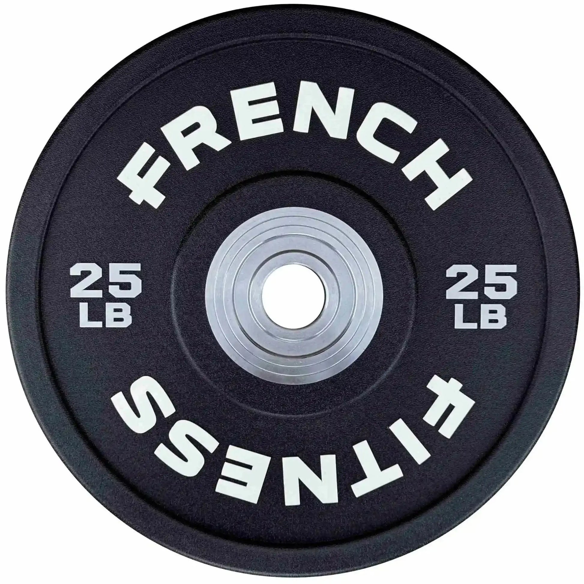 French Fitness Competition Urethane Bumper Plate 25 lb Black (New) Image 2