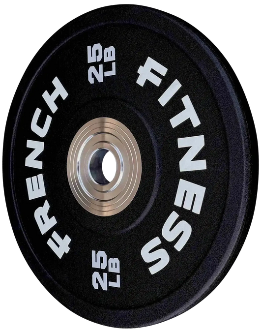 French Fitness Competition Urethane Bumper Plate 25 lb Black (New) Image
