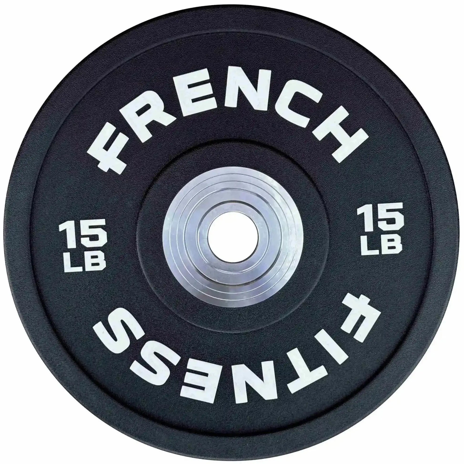 French Fitness Competition Urethane Bumper Plate Set 260 lb Black (New) Image 3