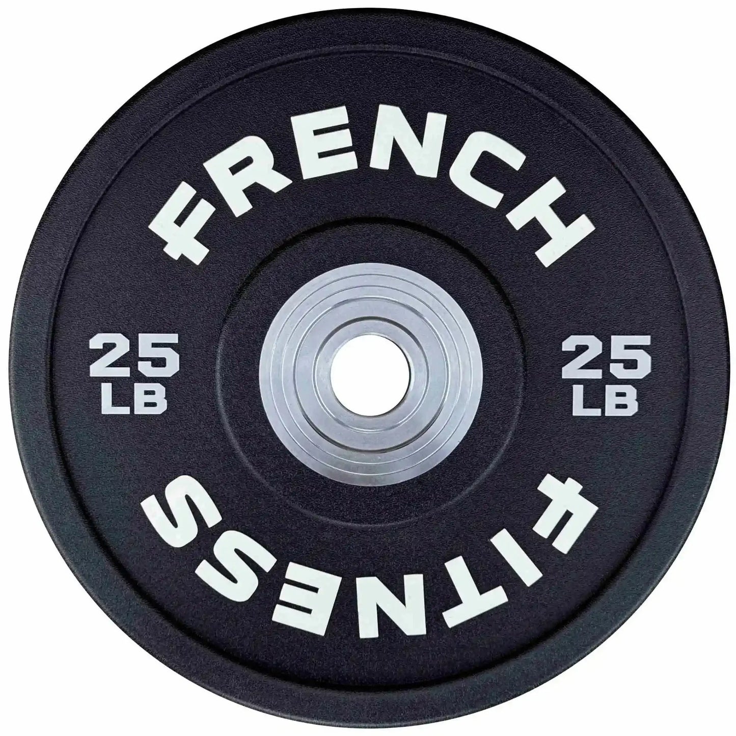 French Fitness Competition Urethane Bumper Plate Set 260 lb Black (New) Image 4