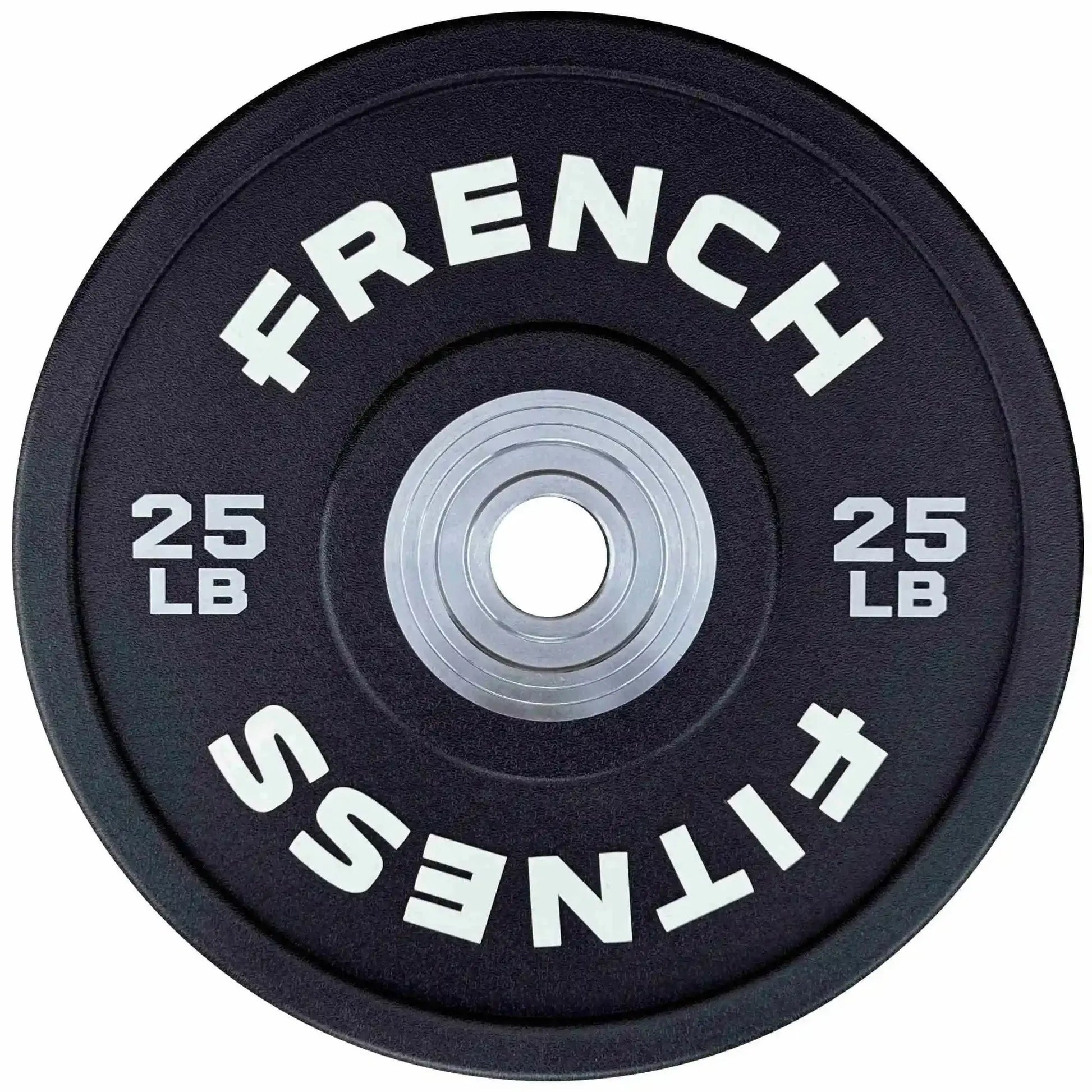 French Fitness Competition Urethane Bumper Plate Set 300 lb Black (New) Image 2